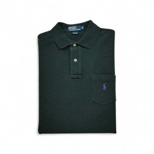 Reconditionné - Polo Manches Courtes Homme Noir - Taille M - Homme - Noir