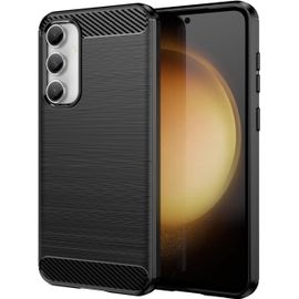 Coque Pour Samsung Galaxy S23 Fe 5g/4g, Housse Premium Tpu Souple Texture Fibre De Carbone Etui Protection Téléphone Antichoc, Anti-Rayures, Anti-Dérapante, Silicone Case Bumper, N[Mag6203022]
