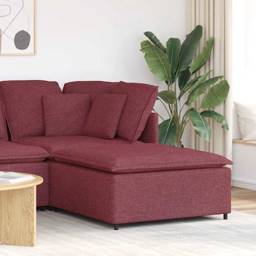 Vidaxl Module De Repose-Pieds Pour Canapé Modulaire Rouge Vin 100 X 100 X 48 Cm