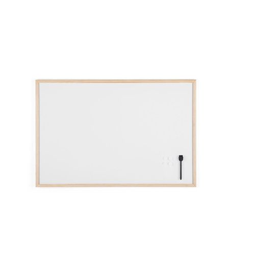 Bi-Office Tableau Blanc, Cadre En Bois, (L)900 X (H)600 Mm