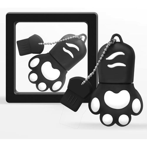 ERSHI-Clé USB 64Go, Clef USB 2.0 Cle USB avec Boîte Cadeau, Pattes de Chat en Silicone Design Cadeau Romantique pour la Sauvegarde[3