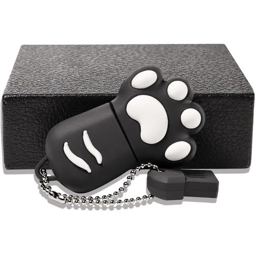 ERSHI-Clé USB 64Go, Clef USB 2.0 Cle USB avec Boîte Cadeau, Pattes de Chat en Silicone Design Memory Stick Cartoon Mignon Stockage[5