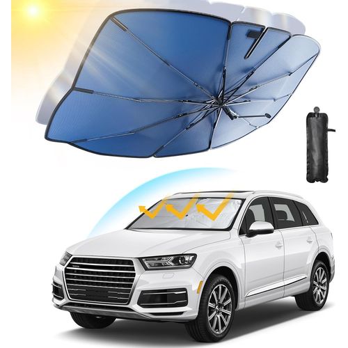 Ershi-Pare-Soleil Voiture Pare-Brise, Pare-Soleil Pliable, Protection Thermique Voiture, Parasol Réfléchissant Avec Protection Uv [3