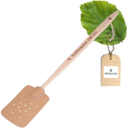 ERSHI-HOFMEISTER® Grande tapette à Mouches en Cuir, avec Manche en Bois, Tue-Mouches et Chasse-Mouches Efficace pour Mouches et mo[3