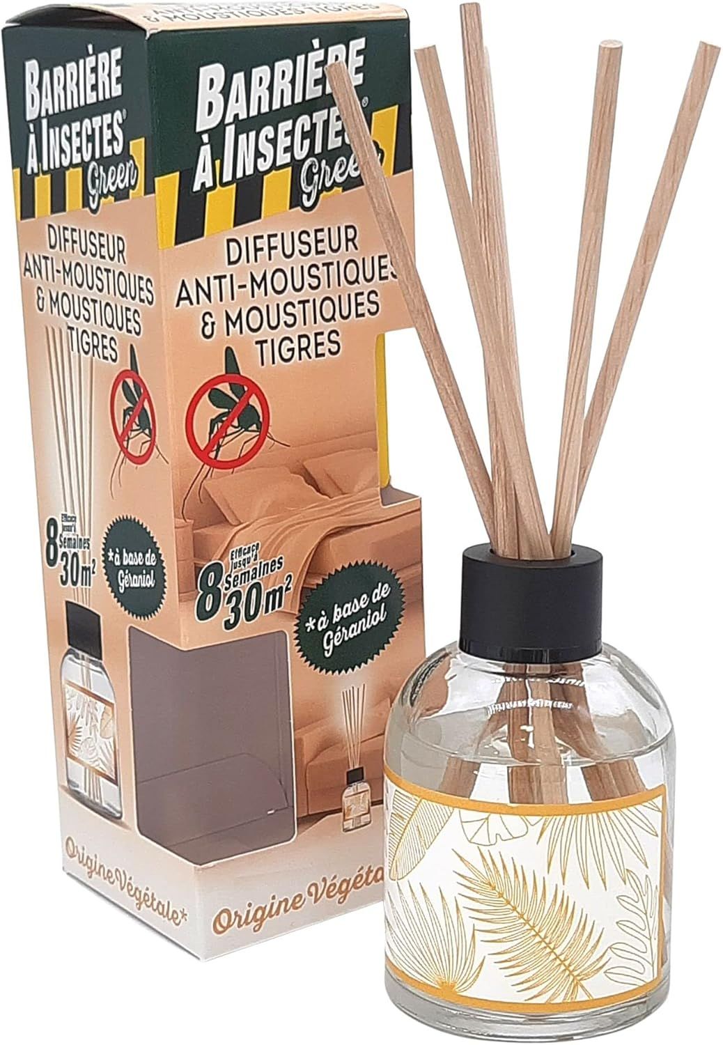 ERSHI-BARRIERE A INSECTES Green Diffuseur anti-moustiques-80 ML + 6 bâtonnets, Nicht Zutreffend[27]