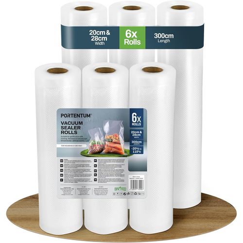 ERSHI-Sacs sous Vide Alimentaire 3 Rouleaux 20 cm x 300 cm et 3 Rouleaux 28 cm x 300 cm (18 m). Rouleau Sous Vide Alimentaire pour[5