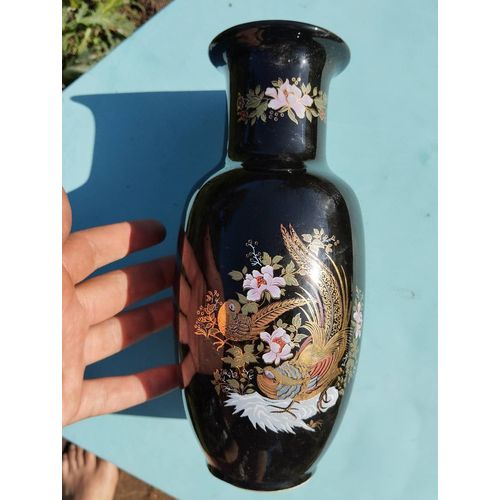 Vase noir porcelaine Asie