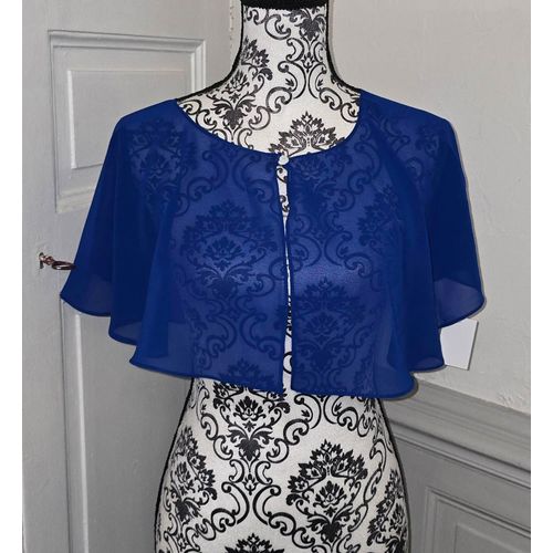 Cache-Épaules Mariage Robe De Soirée Couleur Bleu Roi Étoles Accessoires Capeline Poncho