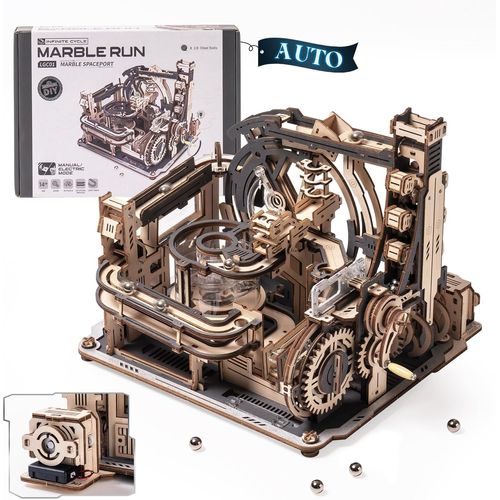 Puzzle 3d Bois Adultes,Électrique Et Manuel En Double Mode,Diy Kit De Modèle,Cadeau Créatif Jouet Ouets Pour Adultes Et Ados,Monter Seul Ou En Famille,Marble Spaceport Lgc01.[Y257]-Générique