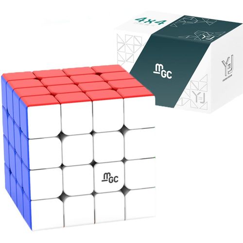 Cube de Vitesse,YJ MGC 4X4 Speed Cube Profession Magnétique Rapide Magic Cube,3D Facile à Tourner et à Lisser Puzzle Jouets pour Passionnés de Speed Cube.[Y625]
