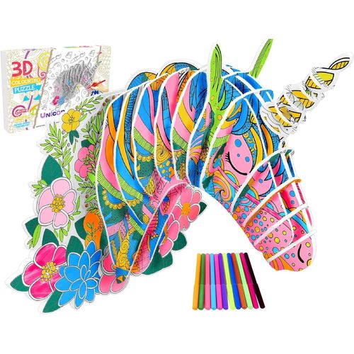 Puzzle 3D Bricolage Kits,Cadeau Fille garçon 6 7 8 9 10 Ans,Jouets Loisirs Créatifs Amusants,Puzzle à Colorier 3D Enfant 6 7 8 9 10ans,Noël Anniversaire Cadeau pour Filles et Garçons.[Y164]