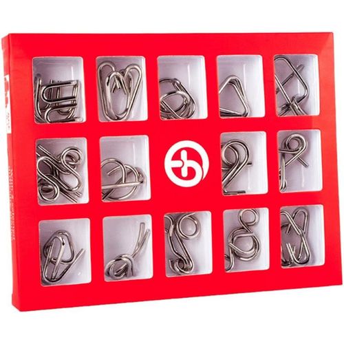 15 Pièces Mini Casse-Tête En Métal Fil Puzzle Ensemble,Iq Test Mental Jeu Logique Éducatif Intelligence Jouet Classique Cadeau Pour Adultes Et Enfants.[Y1100]