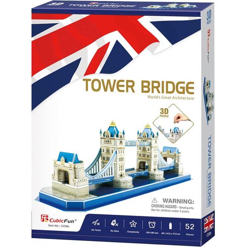 Puzzle 3d Tour Du Pont De Londres-Puzzle 3d Enfant +14 Ans|Construction Adulte Et Enfant|Puzzles 3d|Jeu De Construction Adulte|Maquette Adulte.[Y21]-Générique