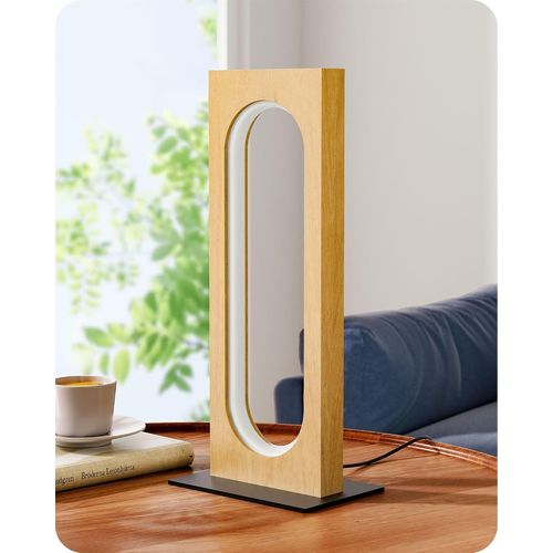 Lampe De Chevet Led En Bois,Contrôle Tactile,Dimmable En Continu,3 Températures De Couleur,Sans Assemblage,500 Lumens,Lampe De Table Design Moderne Pour Salon,Chambre,Bureau