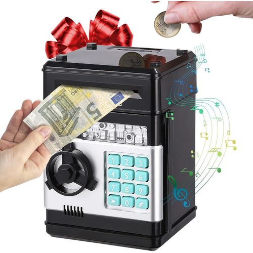 Tirelire Coffre Fort Électronique pour Enfants|Ouverture avec Code Secret pour Cacher pièces,Billets et Jouets préférés|Jeu Enfant ou Ado Garçon Fille Money Box| Cup®.[Q93]