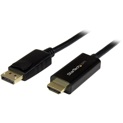Câble DisplayPort vers HDMI 2m-4K 30Hz-Adaptateur DP vers HDMI-Convertisseur pour Moniteur DP 1.2 à HDMI-Connecteur DP à Verrouillage-Cordon Passif DP vers HDMI (DP2HDMM2MB).[W693]