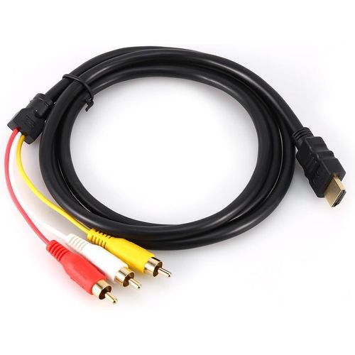 Câble HDMI Mâle vers 3 RCA Adaptateur Audio Vidéo AV Code D'extension Adaptateur HDMI RCA pour PC,Ordinateur Portable,TV,STB,VHS,Caméra Magnétoscope,DVD,1,5 M De Long.[W702]
