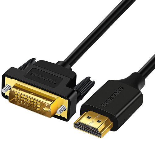 Câble HDMI vers DVI 3m Câble 2.0 DVI D vers HDMI Bi-directionnel 1080p Full HD -Noir.[W570]