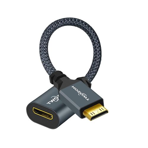 Câble Adaptateur Mini HDMI Mâle vers Femelle (type C) Mini HDMI Mâle vers Mini HDMI Femelle,Câble HDMI Mini Mâle vers Femelle compatible 3D 4K/1080P (20CM).[W425]