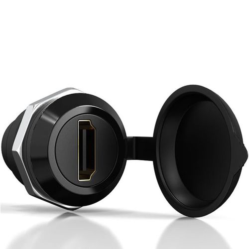 1 pièce Connecteur de coupleur de Montage sur Panneau HDMI,connecteur d'affichage HDMI 2.0 Femelle vers Femelle prenant en Charge la résolution 4K pour Moniteur TV projecteur.[W650]