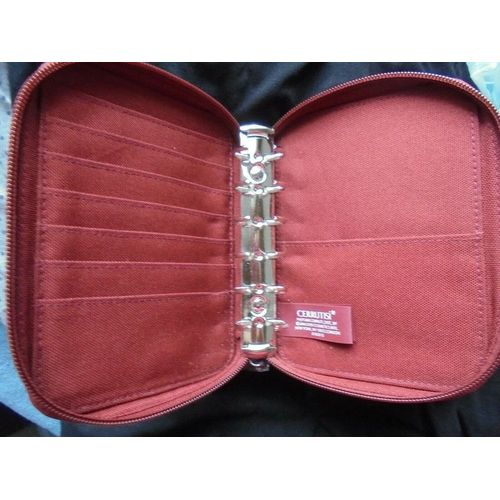 Etui / Pochette pour répertoire " cerruti " - neuf - bordeaux