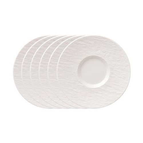 Villeroy & Boch - Manufacture Rock Blanc Sous-Tasse À Café 6 Pièces  - Blanc