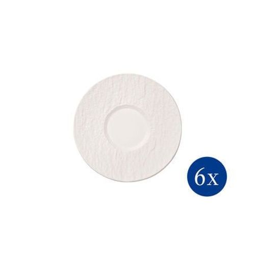 Villeroy & Boch - Manufacture Rock Blanc Sous-Tasse À Expresso 6 Pièces  - Blanc