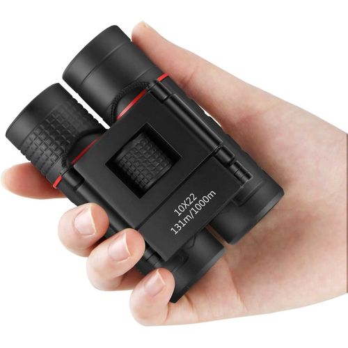 Mini Jumelles,10 X 22 Compactes Jumelles Pour Adultes Et Enfants,Étanches,Petite Jumelles De Poche,Idéal Pour Observation Des Oiseaux,Voyages,Matchs De Football,Stargazing