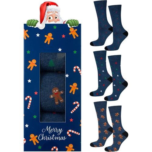 Noel Chaussettes Homme Drole Cadeau Hommes Fantaisie Idee Cadeaux Humour 40-45 3 Paires