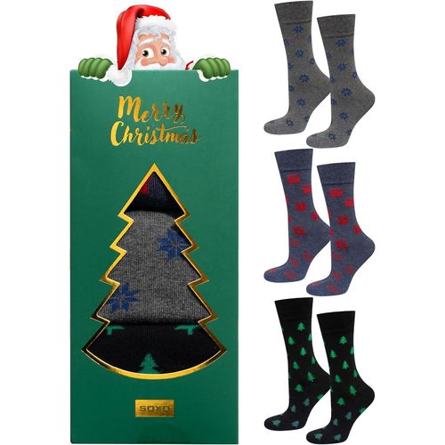 Noel Chaussettes Homme Drole Cadeau Hommes Fantaisie Idee Cadeaux Humour 40-45 3 Paires