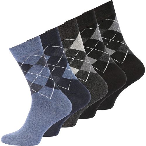Lot De 10 Paires De Chaussettes Classiques-Motif Carreaux-Sans Élastique-Homme