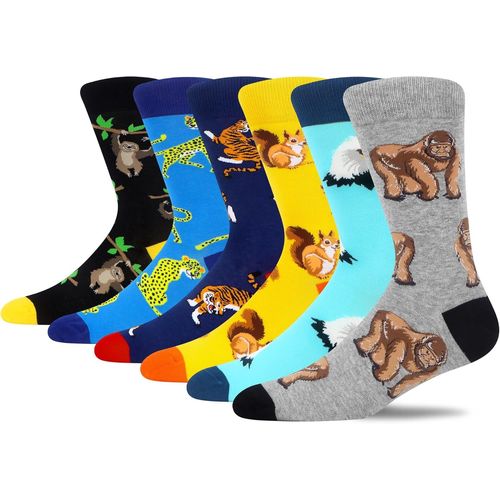 Chaussettes Colorées Amusantes Pour Homme En Coton Avec Motif