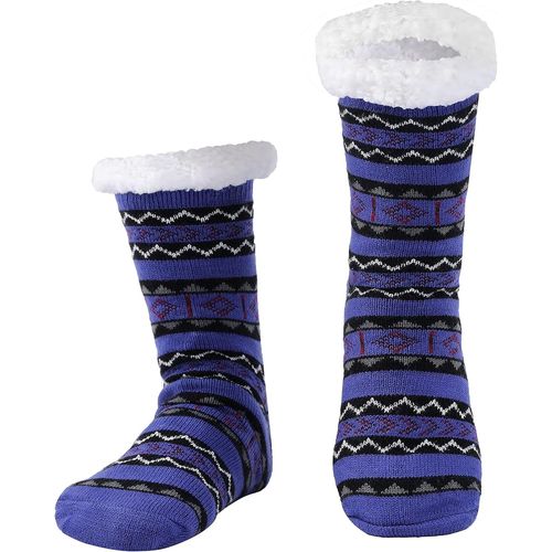 Chaussettes Chaussons Homme Hiver Chaudes Antidérapantes Chaussette Pantoufle Thermiques Polaire,Cadeau Noel Anniversaire