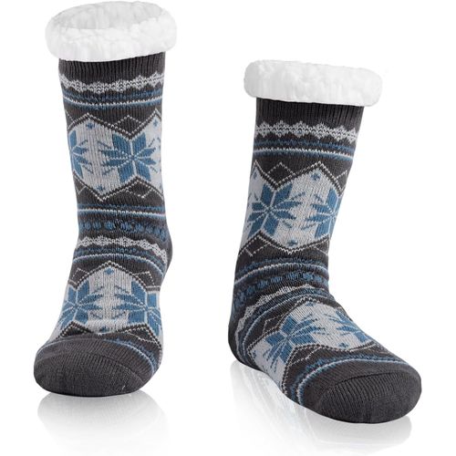 Chaussettes Chaussons Homme Hiver Chaudes Antidérapantes Chaussette Pantoufle Thermiques Polaire,Cadeau Noel Anniversaire