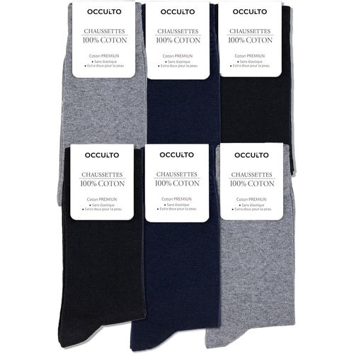 Chausettes 100% Coton Homme Lot De 6 (Modèle:Roland)