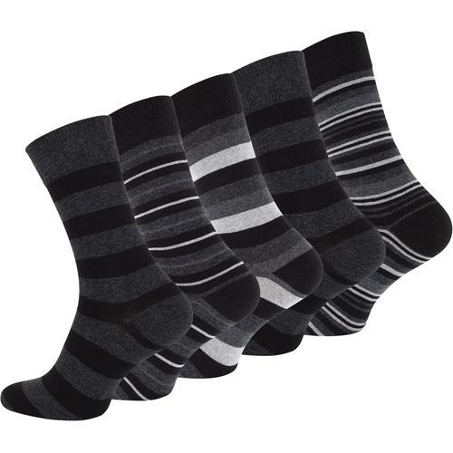 Lot De 10 Paires De Chaussettes Pour Hommes,Vêtements Décontractés,Stripes,Avec Du Coton Riche