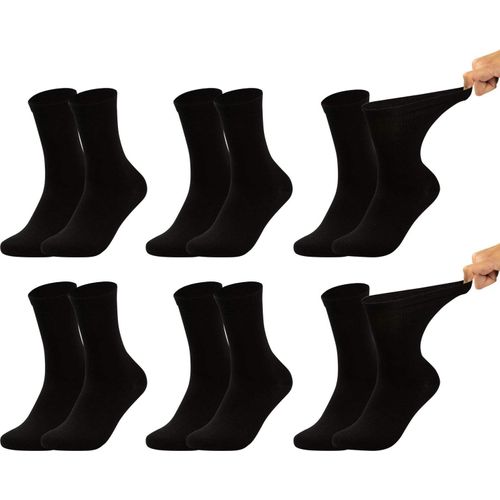 Chaussettes Homme Extra-Larges En Coton,Chaussettes Médicales Sensibles Sans Élastique Sans Couture 6 Ou 8 Paires