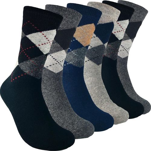 6 Paires Chaussettes Hiver Homme,Chaussettes En Laine,Chaussettes Chaudes Homme Et Chaussettes D'hiver Homme En Laine Et Chaud