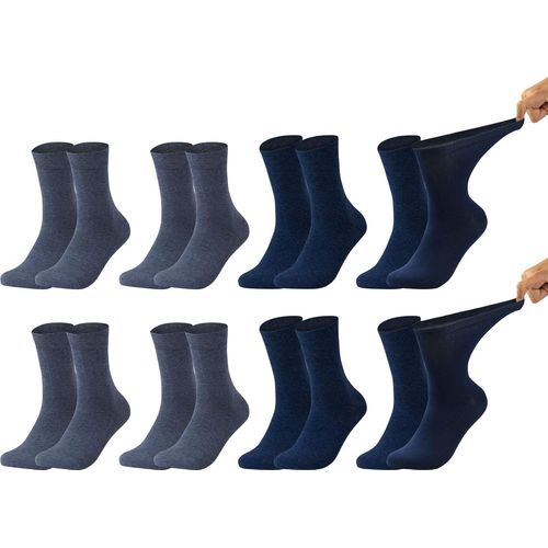 Chaussettes Homme Extra-Larges En Coton,Chaussettes Médicales Sensibles Sans Élastique Sans Couture 6 Ou 8 Paires