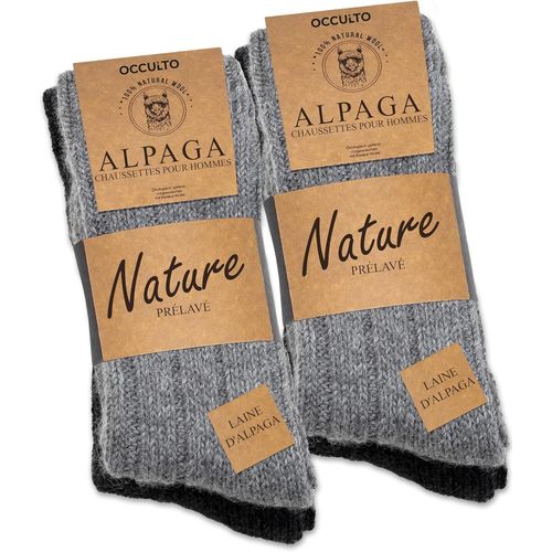Chaussettes Alpaga Homme Lot De 4 (Modèle:Sol)