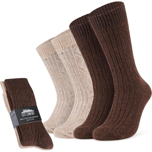 Chaussettes Homme Multipack Chaussettes Thermiques Laine Chaussettes Chauffantes Hiver Tailles Adulte Ado 39-42 Et 42-45