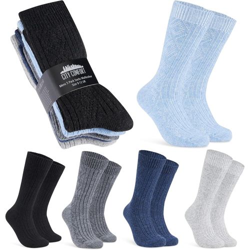 Chaussettes Homme Multipack Chaussettes Thermiques Laine Chaussettes Chauffantes Hiver Tailles Adulte Ado 39-42 Et 42-45