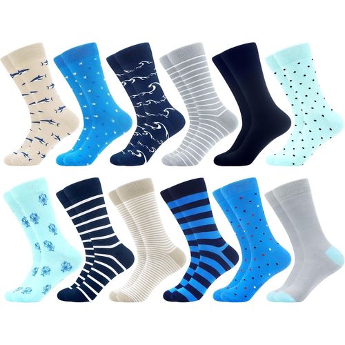 Sans Coutures Chaussettes En Coton Peigné Pour Hommes 12 Paires