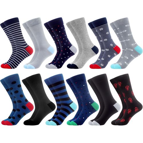 Sans Coutures Chaussettes En Coton Peigné Pour Hommes 12 Paires