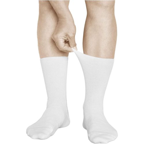 Chaussette Sans Élastique Non Comprimante Homme (3 Paires) 98% Coton Très Doux