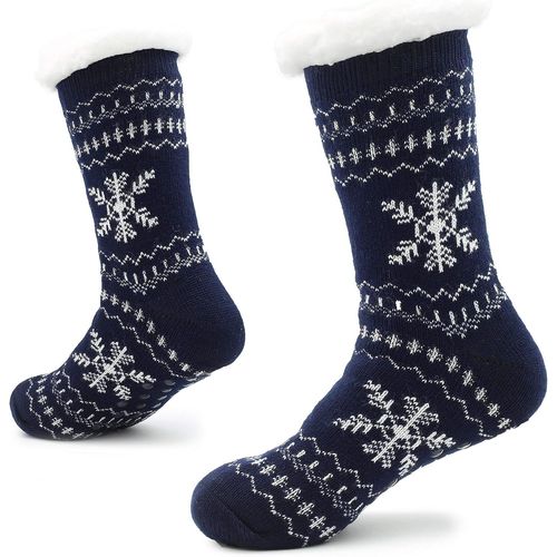 Chaussettes Tricotées Pour Hommes Avec Des Pantoufles Sherpa Wool Layer Bed Pour Homme,Modèle Norvégien Norvégien 41-44