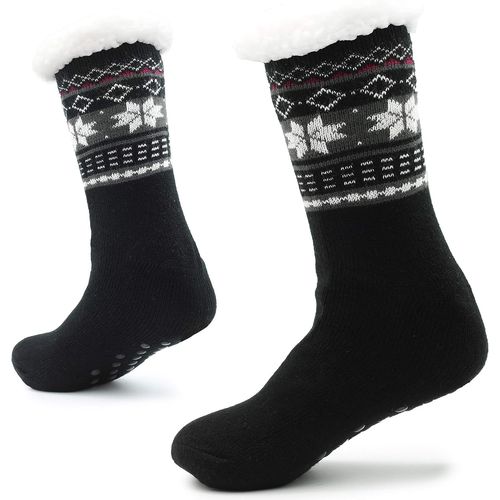 Chaussettes Tricotées Pour Hommes Avec Des Pantoufles Sherpa Wool Layer Bed Pour Homme,Modèle Norvégien Norvégien 41-44