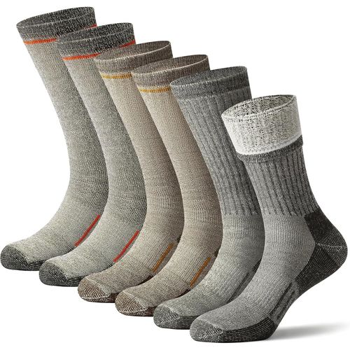 Lot De 3 Paires De Chaussettes Thermiques Pour Homme-Chaussettes Chaudes En Laine Mérinos-Chaussettes Épaisses Et Respirantes-Chaussettes D'hiver Pour La Randonnée,La Maison,Les