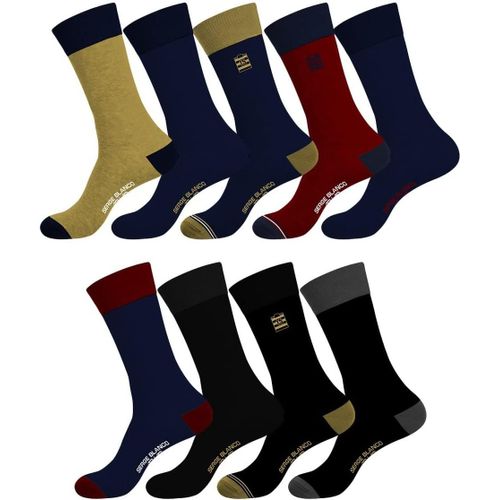 Chaussettes Hautes Homme Coton,Socquettes Homme,Confortable,Durable (Lot De 9)