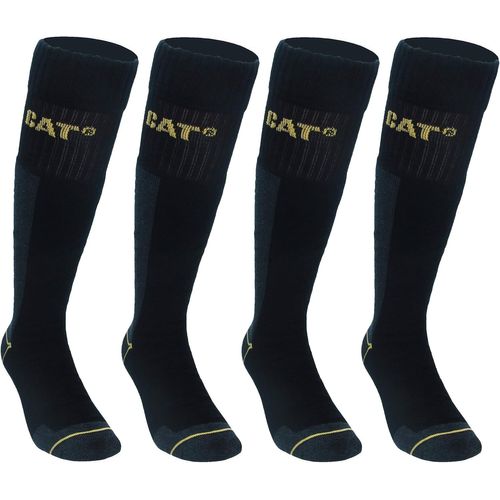 Caterpillar 4 Paires Chaussettes Longues Travail Hommes-Renforcées Talon Et Pointe-Coton